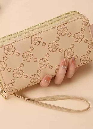 Гаманець жіночий 9,5*19*2,5см арт.814-5 бежевий екошкіра тм китай