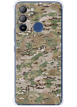 Чехол силикон с усиленными углами на телефон tecno pop 5 lte bd4 камуфляж v5 "1201sp-2639-58250"