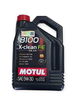Олива motul 5w-30 8100 x-clean fe (5л)