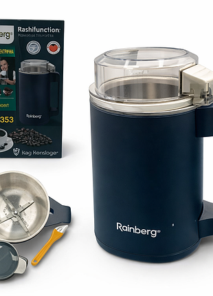 Кофемолка rainberg rb-2333, 600 вт, 4 лезвия из нержавеющей стали, для кофейных зерен, орехов и семян