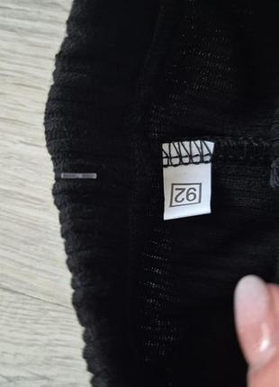 Лосіни в рубчик, 92 розмір. чорні 3