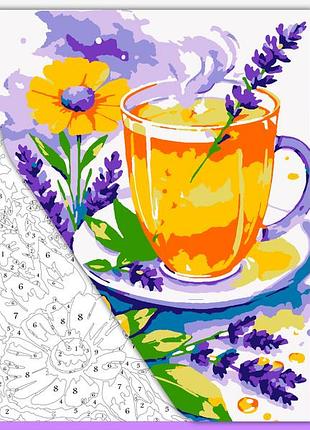 Раскраска для детей и взрослых антистресс "лавандовый чай" для рисования карандашами, красками,