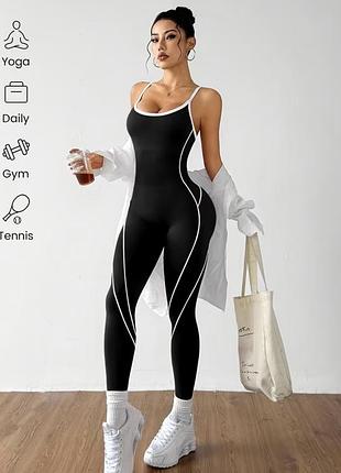 Цілисний комбінезон для йоги, костюм для спортзалу, для фітнесу