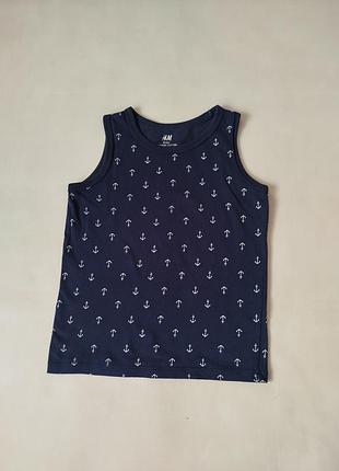 H&m. нательная майка мальчику 4-6 лет.