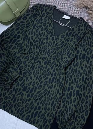 Новий в’язаний джемпер s джемпер для вагітних трикотажна кофта на запах в леопардовий принт