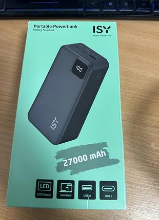 Повербанк зовнішній акумулятор isy ipp-27000