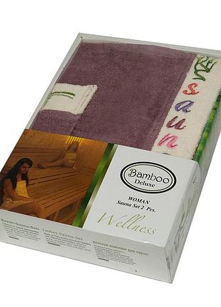 Набор для сауны gursan bamboo женский, 2 предмета, бамбук 4096