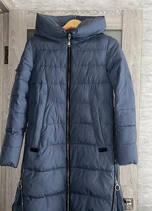 Жіноча зимова куртка, пуховик, синя