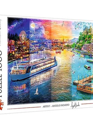 Пазлы 1000 элементов речной круиз, trefl, 10860