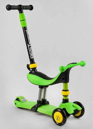 Самокат-велобег 3в1 трехколесный best scooter салатовый, bs-30802