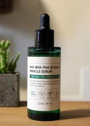 Кислотна сироватка для обличчя by some mi aha.bha.pha 30 days miracle serum, 50 мл