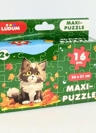 Пазл "котик 3" 16 дет., me5032-04, 17 х 13 х 4.5см ludum