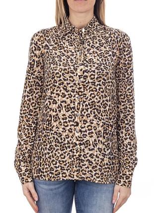 Tommy hilfiger жіноча леопардова сорочка блузка розмір s віскоза