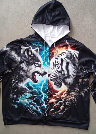 Мужская худи с ярким принтом.