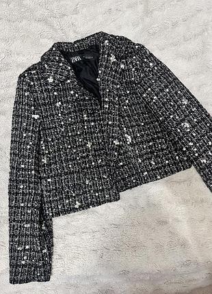 Твідовий піджак zara