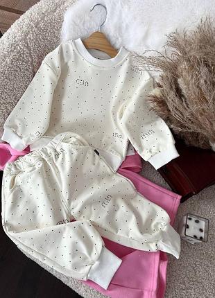 Костюм 95, р.80,90,100,110,120, бавовна, білий