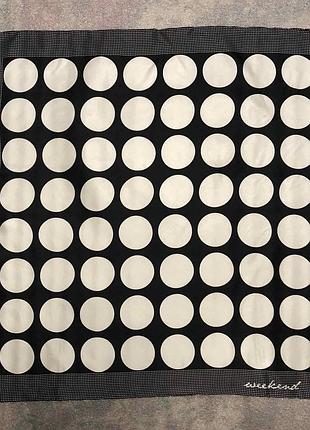 Weekend max mara" шовкова хустка з горохами