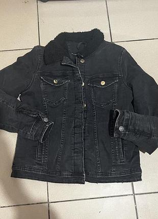 Джинсовий піджак на хутрі