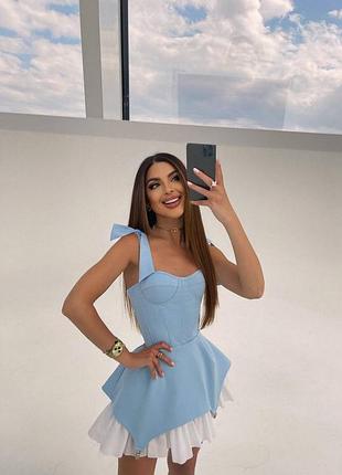 ❗ексклюзив❗платье праздничное корсетное бюстье с пышной юбкой и гартерами