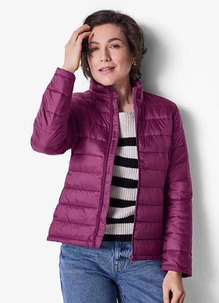 Куртка жіноча стьобана демісезонна водо, вітрозахисна esmara s, l фуксія