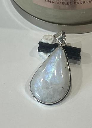 Місячний камінь адуляр, кулон з природним адуляром