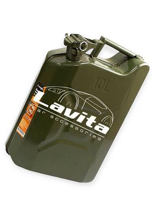 Канистра металлическая вертикальная 10л lavita