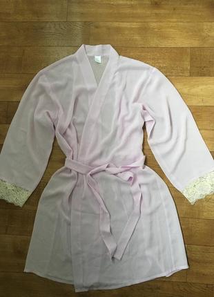 Потрясающий полупрозрачный халат кружево запах лиловый