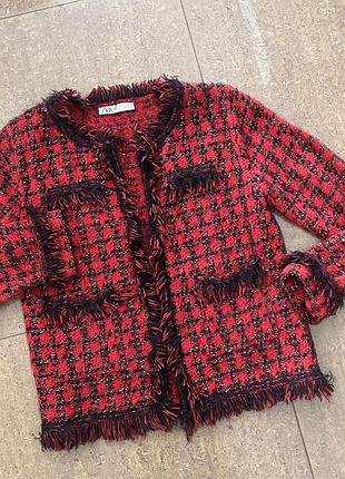 Кардиган в гусячу лапку