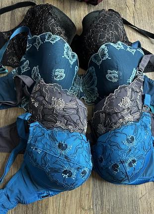 Бюстгальтери брендові 4 шт , m&s, hunkemoller, george 70 d,е
