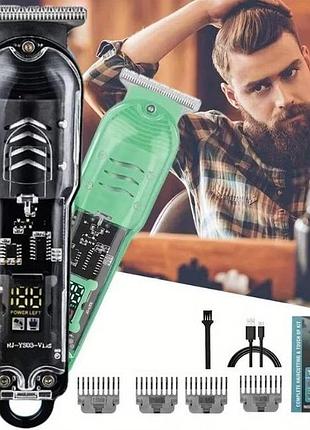Беспроводная машинка для стрижки волос, профессиональный триммер, usb