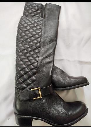 Кожаные сапоги, демисезон, 37размер