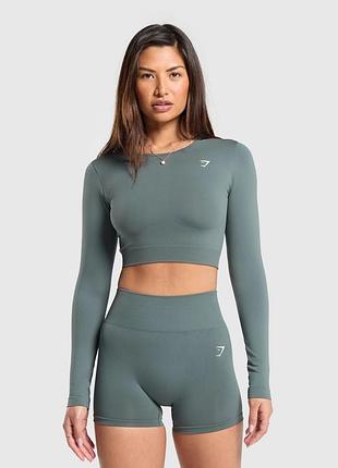 Кофта gymshark long sleeve crop top x nike x adidas