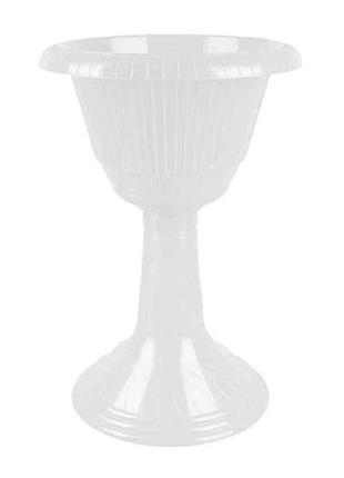 Вазон для квітів на ніжці 17л №2, д-460, (високий) 9237708 білий тм консенсус