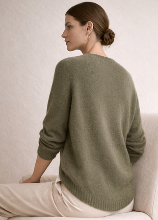 Max&amp;moi джемпер кольору хакі 100% кашемір 3