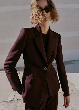Блейзер жіночий бордовий zara new
