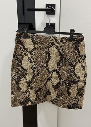 Мініспідниця у зміїний принт h&m