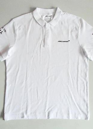 Мотофутболка  mclaren f1 team dell pirelli gulf polo белая (xl)