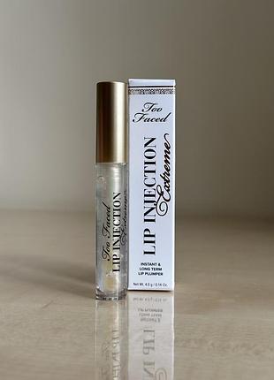 Прозорий блиск-плампер для губ з ефектом збільшення too faced lip injection extreme lip plumper 4 ml повний розмір