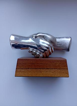 Статуетка срібна рукостискання