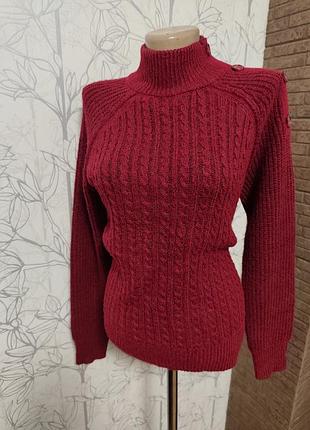 Элегантный меланжевый свитер цвета спелой вишни от adrienne vittadini.