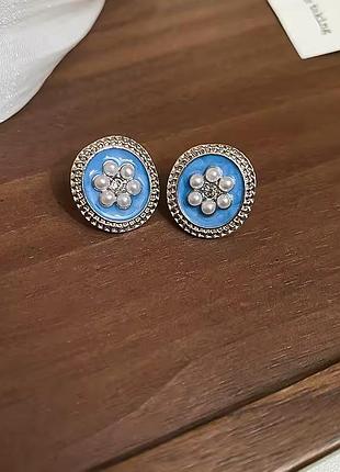 Серьги в винтажном стиле с бусинками