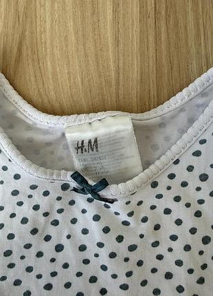 Набір майок h&m 2 шт базові дитячі майки 98 -104 см 2-4 роки 4