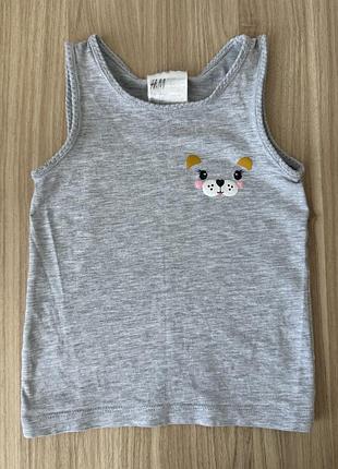 Набір майок h&m 2 шт базові дитячі майки 98 -104 см 2-4 роки 5