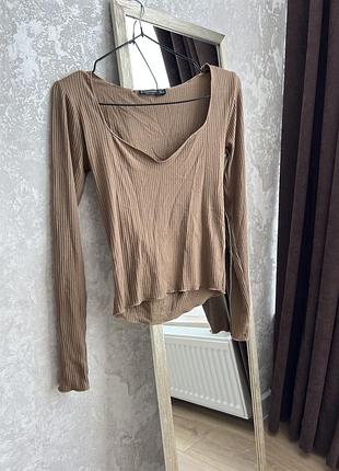 Коричнева кофтина stradivarius 2