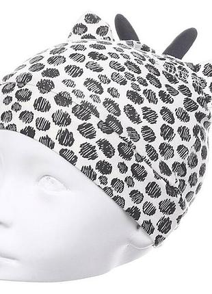 Шапочка с ушками для девочки h&m 0369345 обхват 41 (56 см) серый