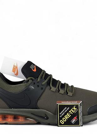 Мужские кроссовки nike presto термо gore-tex хаки (р.47-50)