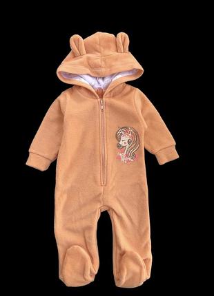 Комбинезон (ромпер) с капюшоном "единорог", флис тм "yeeha"