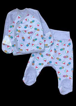 Комплект 2в1: льоля, повзунки "принт", кулір, тм "happy tot"