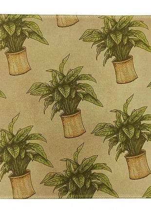 Коврик для мышки 250x250мм цветок в горшке с боковой прошивкой антискользящее основание (sim004) тм gerlax