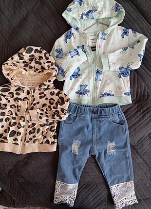 Кофточки і джинси 74-80р